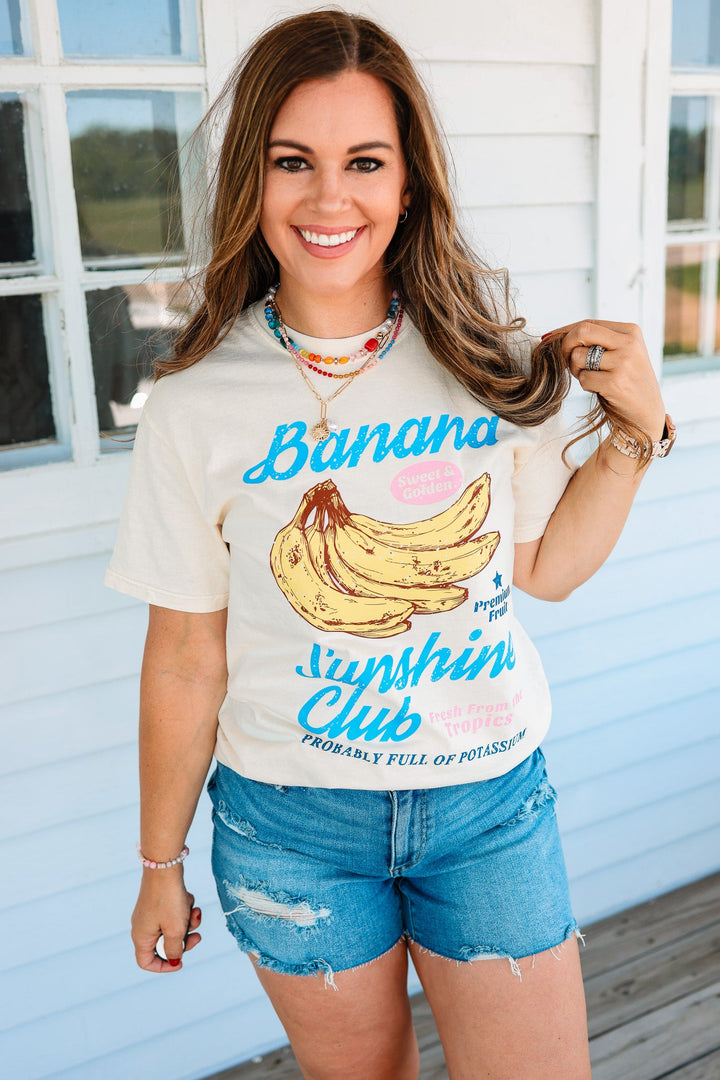 Banana Retro Fruit Market Graphic Tee - Ivory