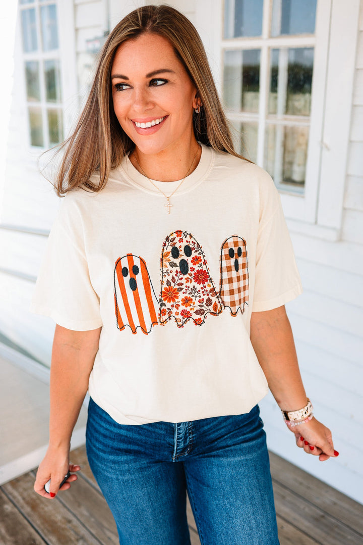 Boho Ghost Trio Graphic Tee - Ivory