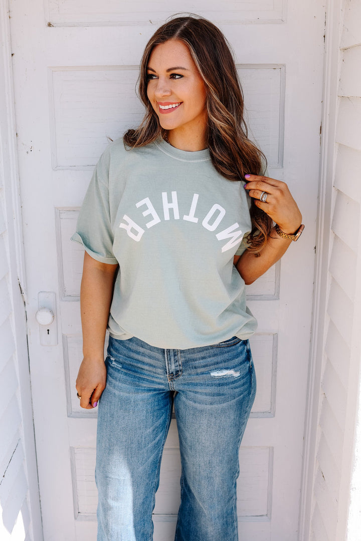 MOTHER Upside Down Graphic Tee - Bay