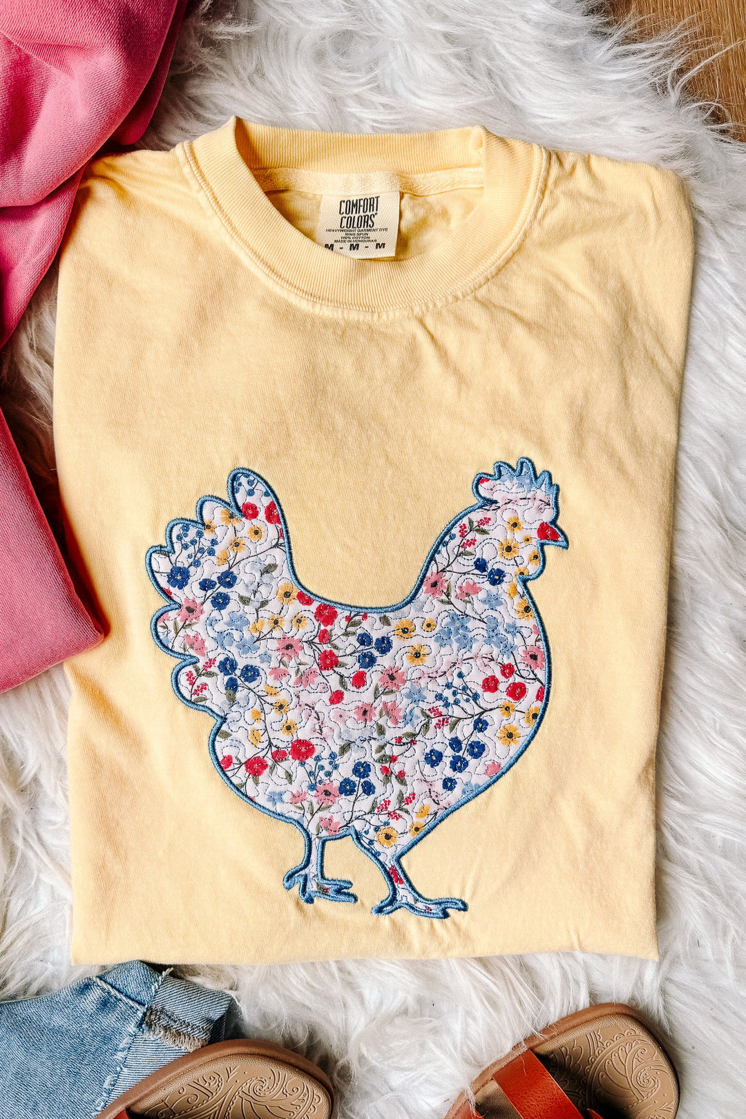 Floral Chickens Applique Graphics - Multiple Styles