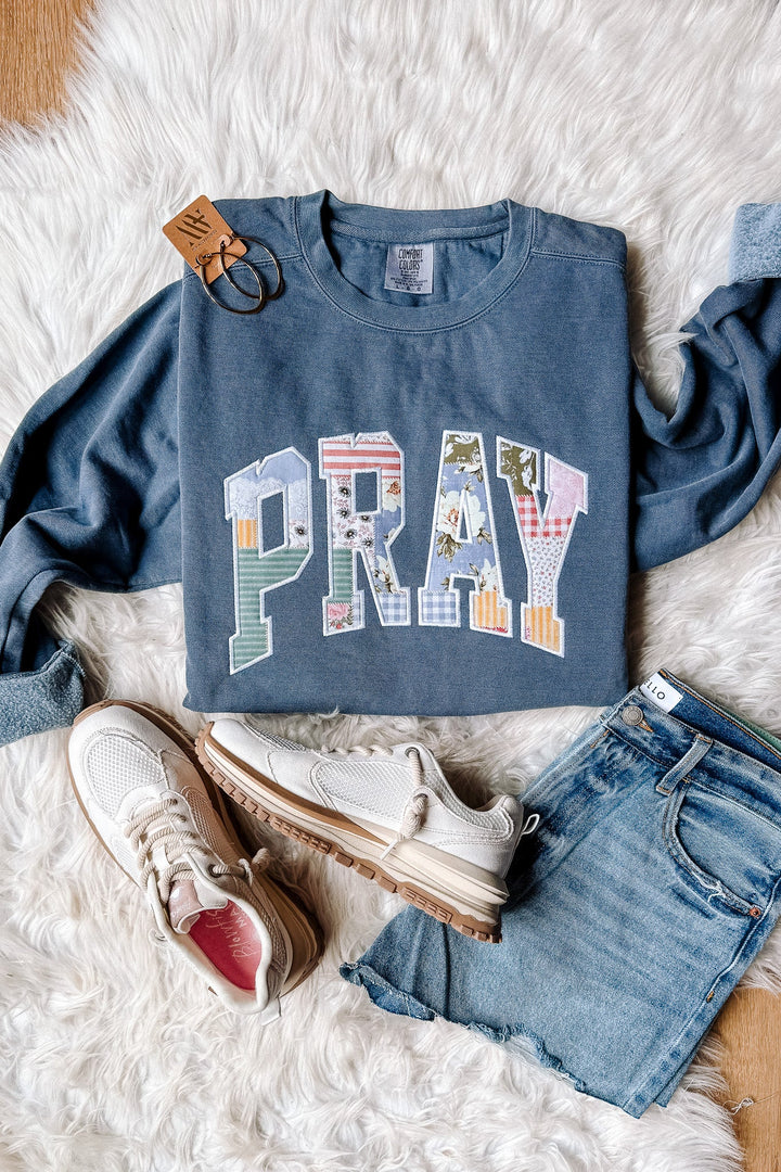 PRAY Patchwork Appliqué Graphic - Multiple Styles