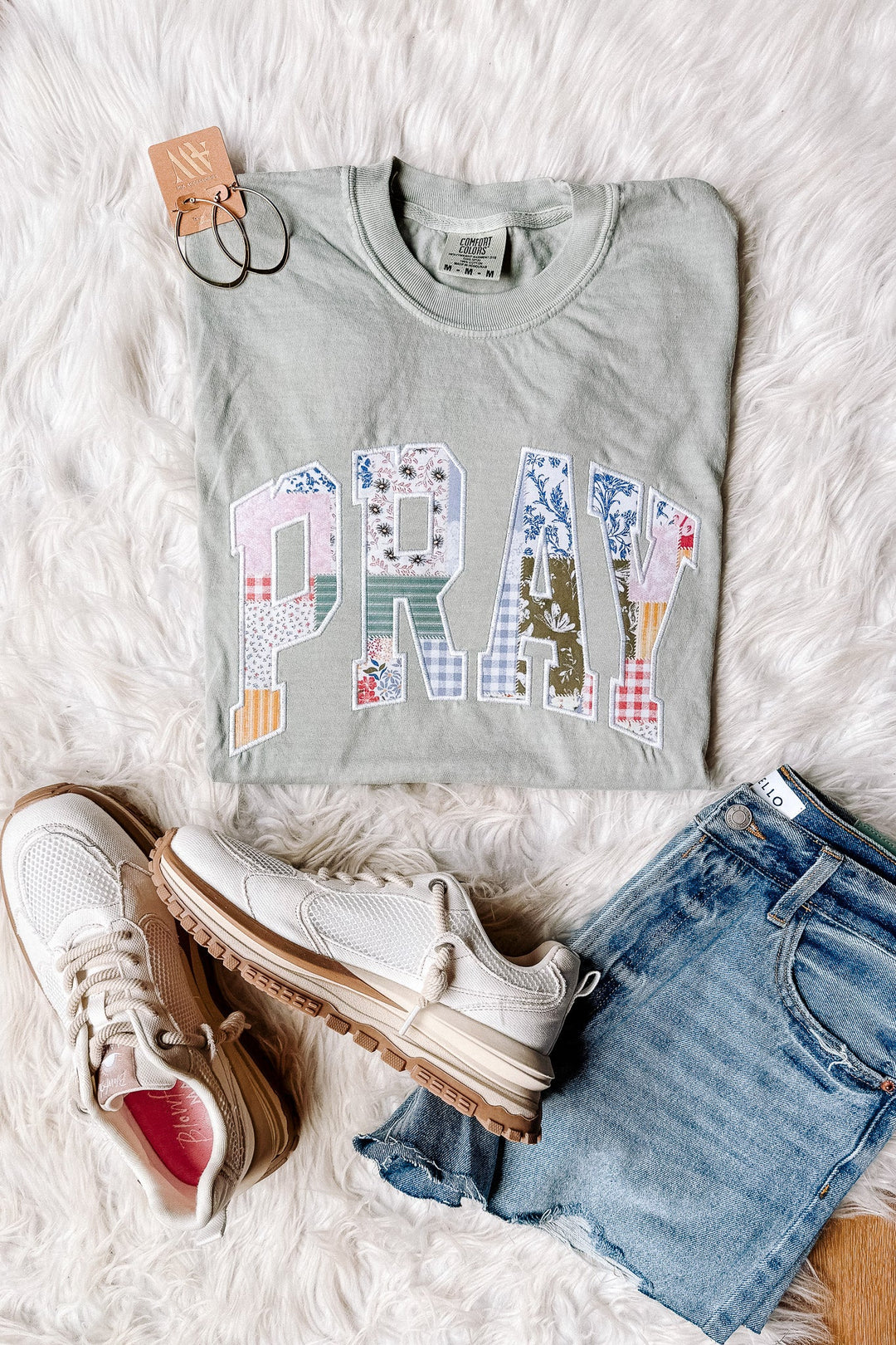 PRAY Patchwork Appliqué Graphic - Multiple Styles