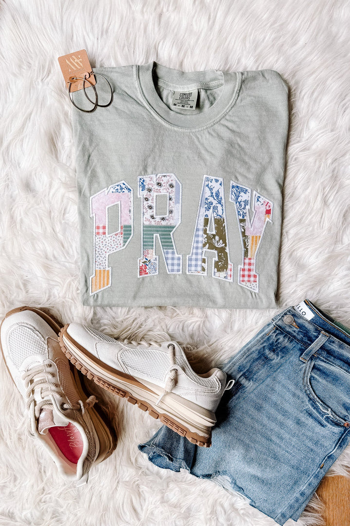 PRAY Patchwork Appliqué Graphic - Multiple Styles