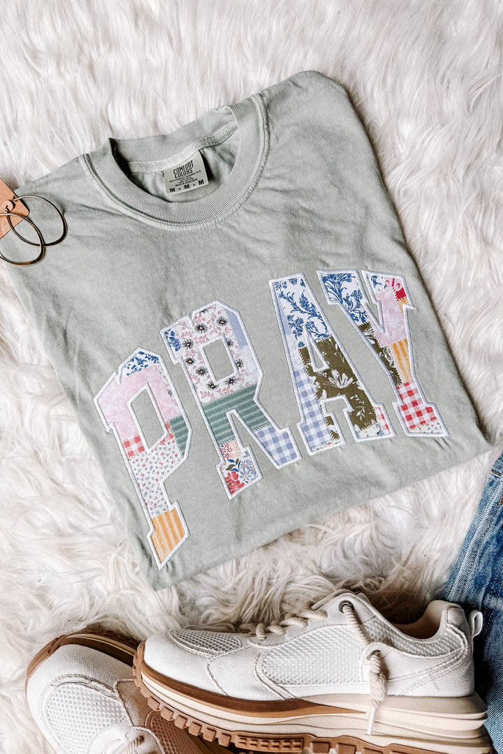 PRAY Patchwork Appliqué Graphic - Multiple Styles