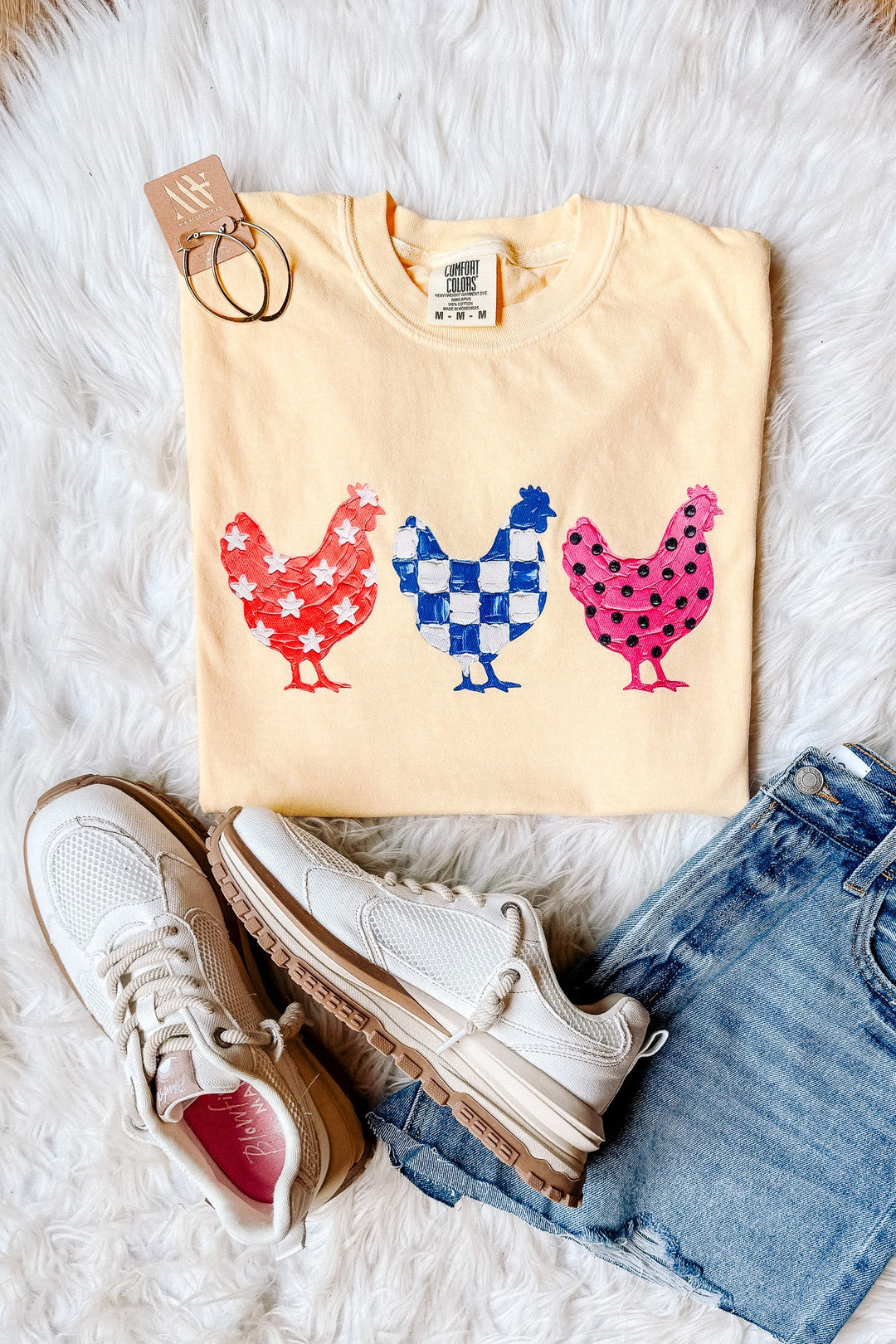 Chicky Trio Graphic Tee - Butter