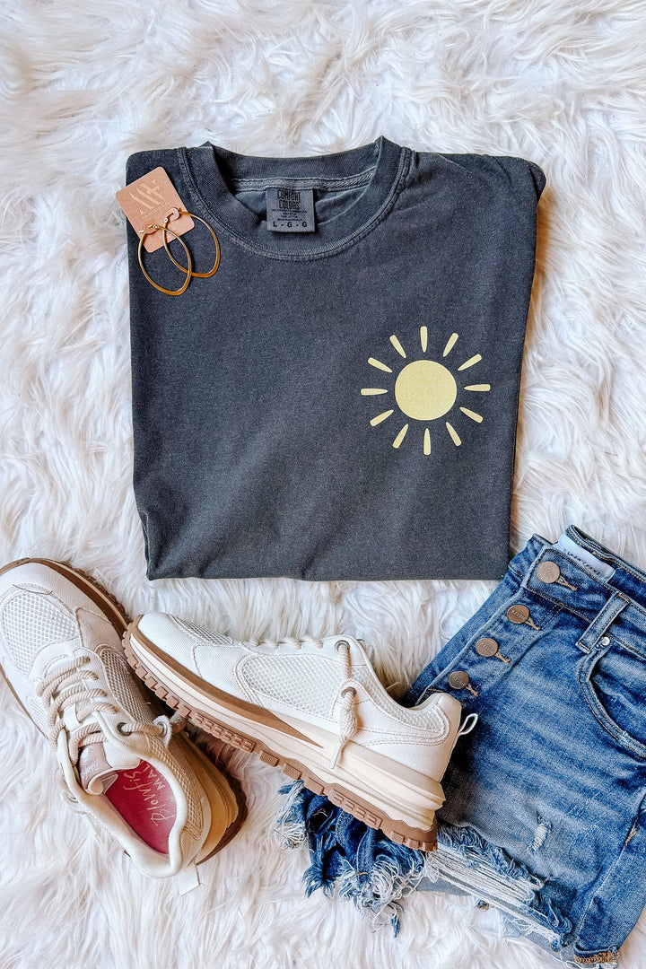 Glitter Sunny Days Graphic Tee - Pepper