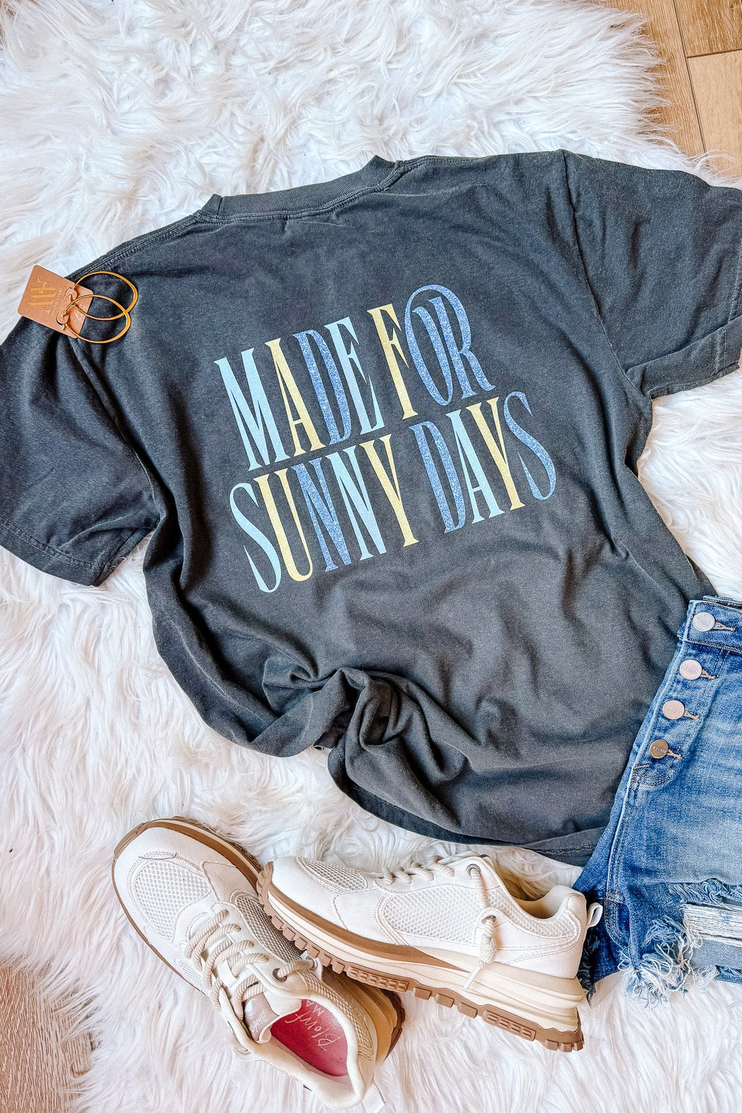 Glitter Sunny Days Graphic Tee - Pepper