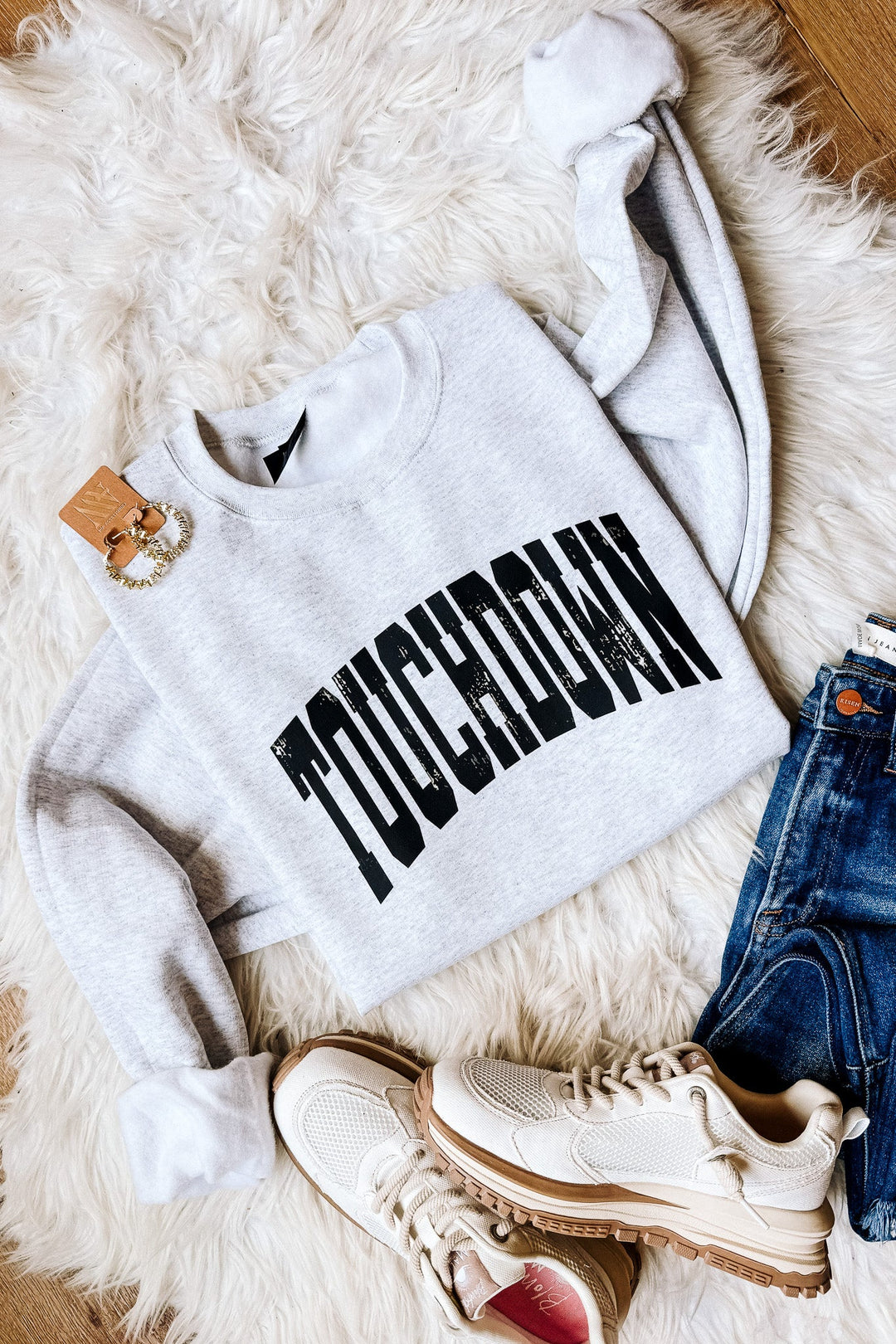 TOUCHDOWN Crewneck Sweatshirt - Ash Grey
