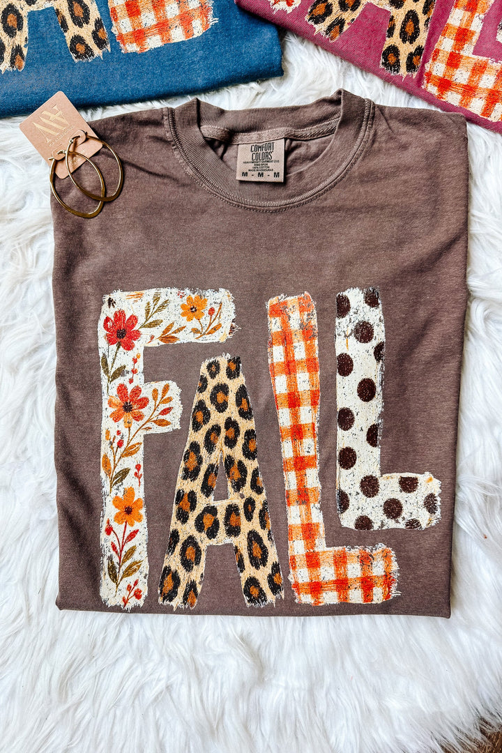 Fall In Full Color Graphic Tee - Multiple Colors