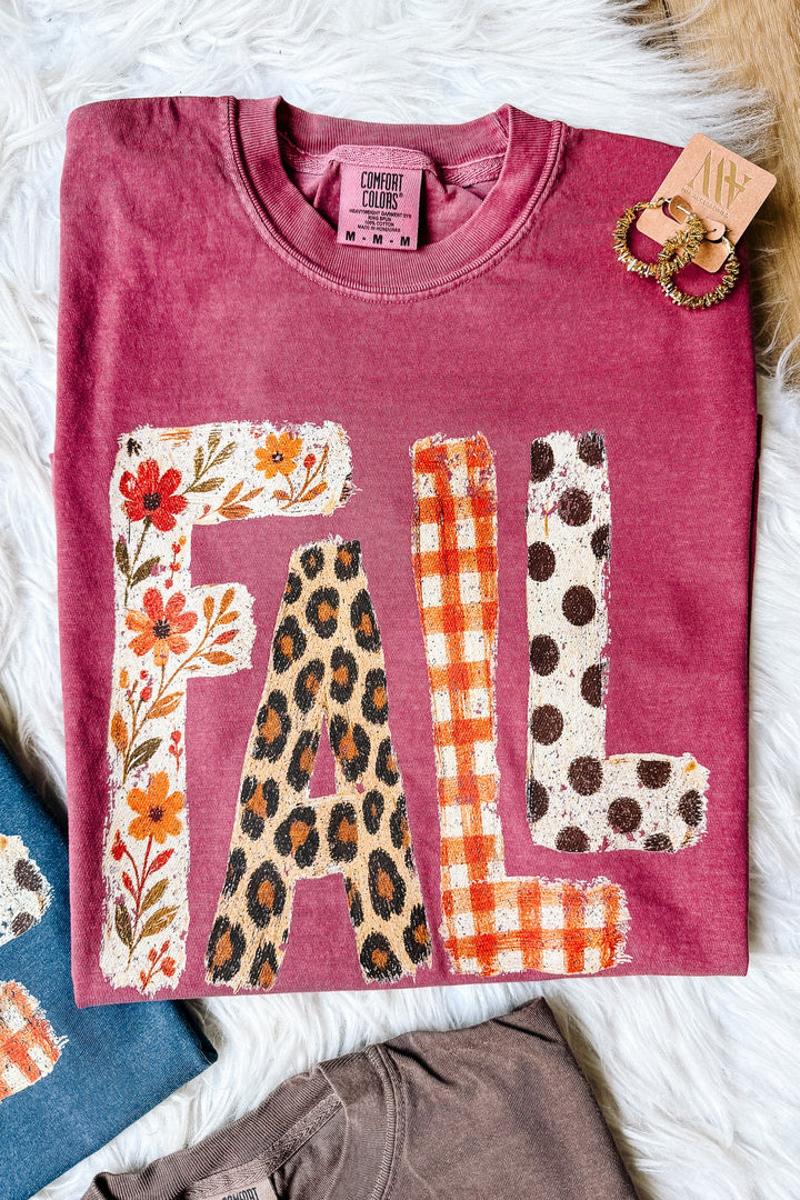Fall In Full Color Graphic Tee - Multiple Colors