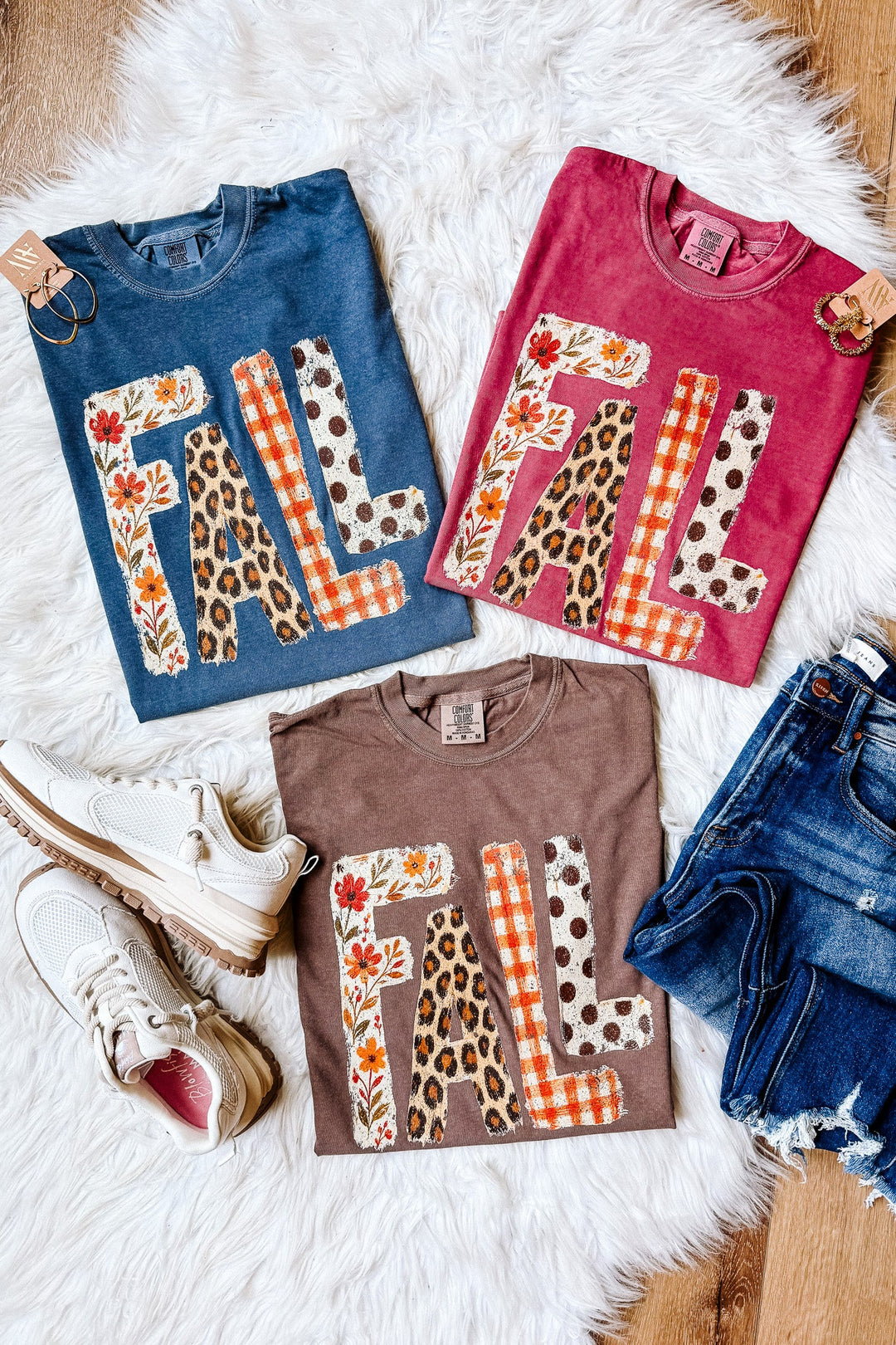 Fall In Full Color Graphic Tee - Multiple Colors