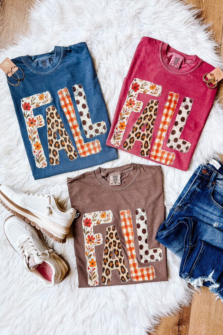 Fall In Full Color Graphic Tee - Multiple Colors