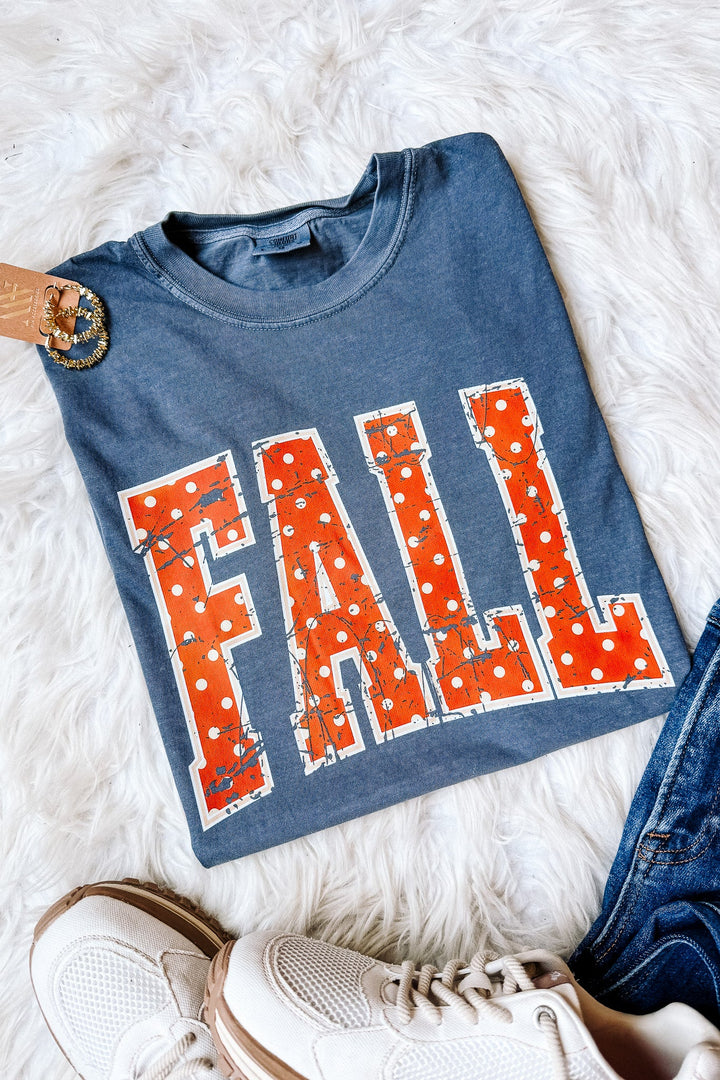 Polka Dot Fall Graphic Tee - Multiple Colors