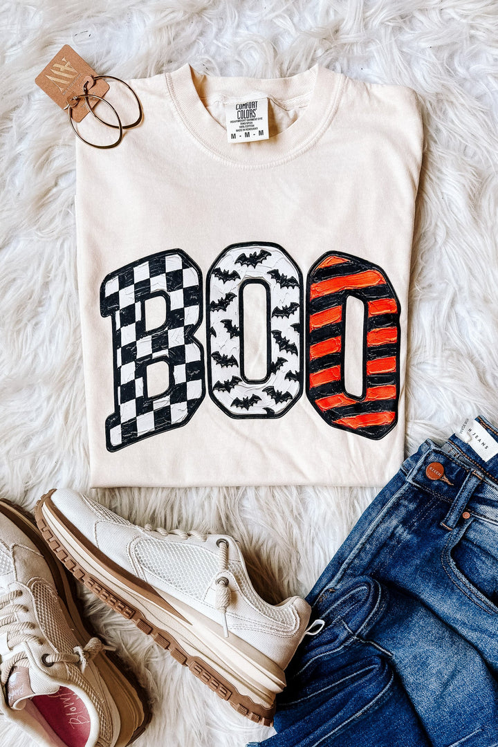 Painted BOO Graphic Tee - Ivory