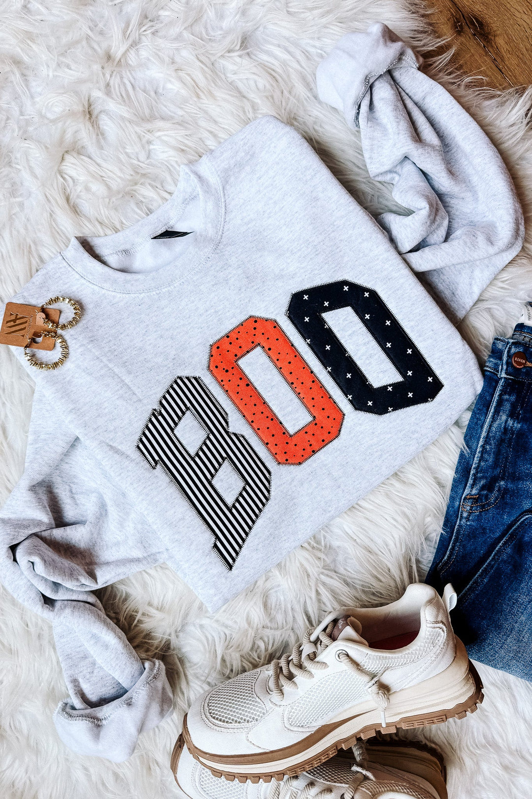 Sweet, Spooky, & Stitched Sweatshirt - Ash Grey