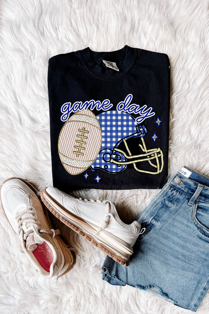 Game Day Football Helmet Graphic Tee - Multiple Colors