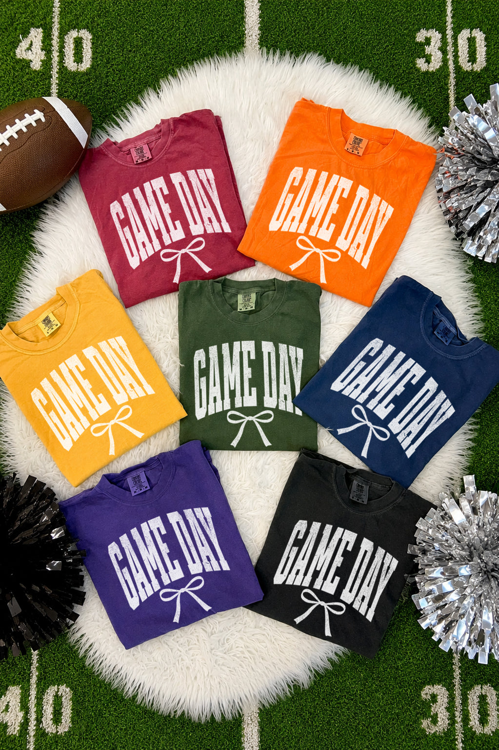 GAME DAY Ribbon Graphic Tee - Multiple Colors